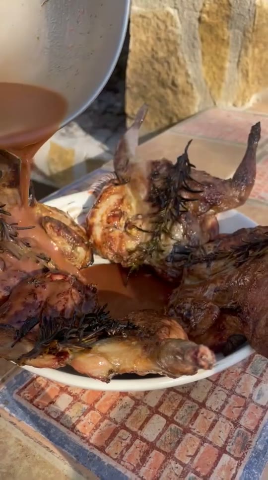 Fire-Roasted Quail with Chorizo Sauce