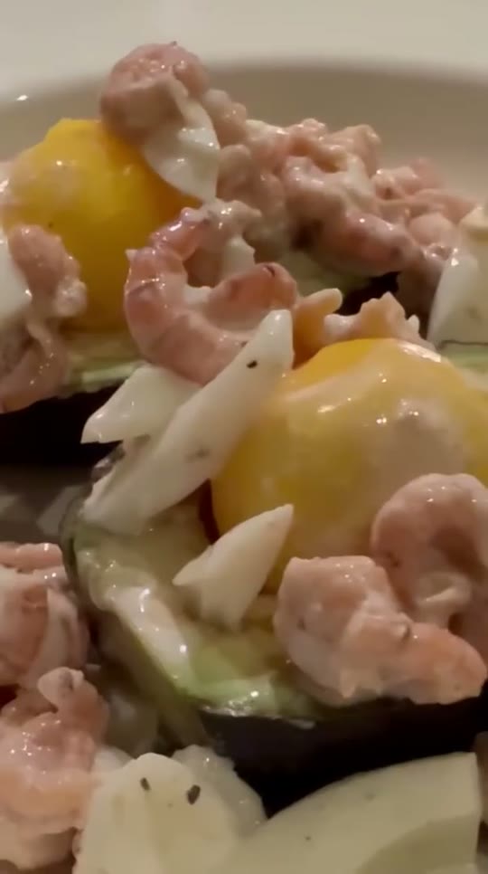 Organic Avocado with Dutch Shrimp & Wasabi Sauce