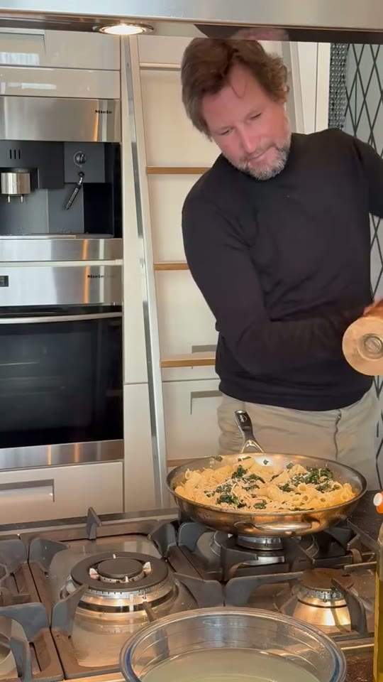Organic Pasta with Cavolo Nero, Egg & Parmesan