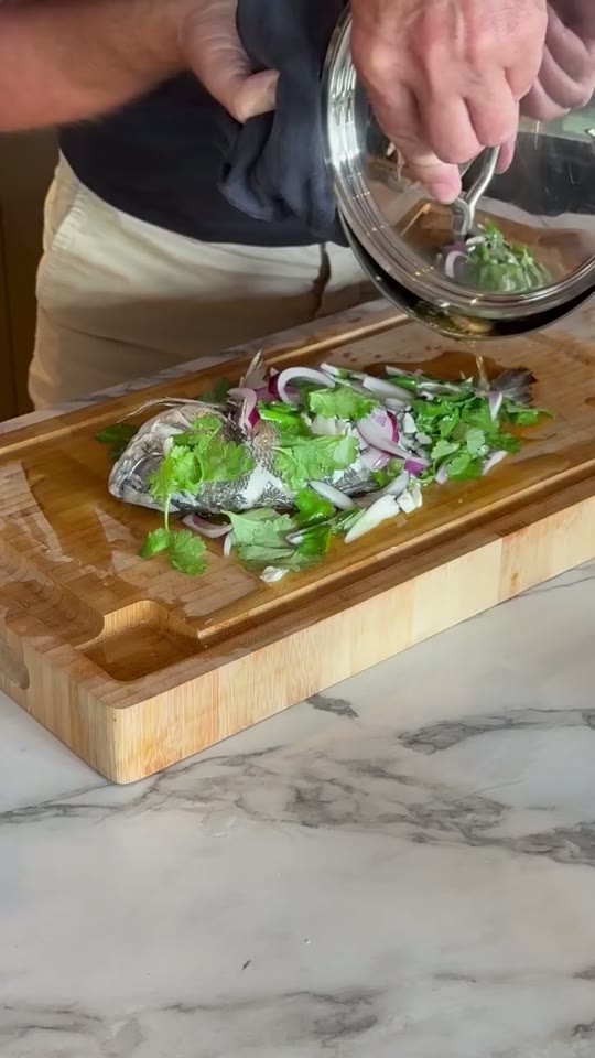 Japanese-Style Braised Sea Bream with Ginger Oil