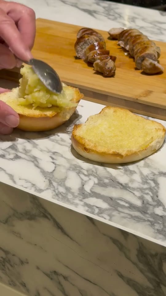 Dutch Autumn Sandwich with Sauerkraut Mash and Sausage