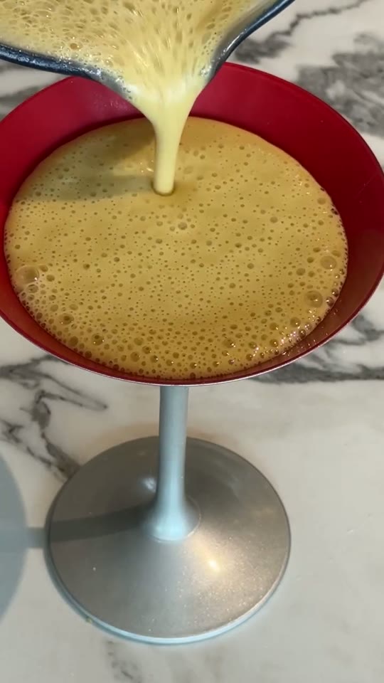 Pumpkin Cappuccino with Roasted Chicken Leg