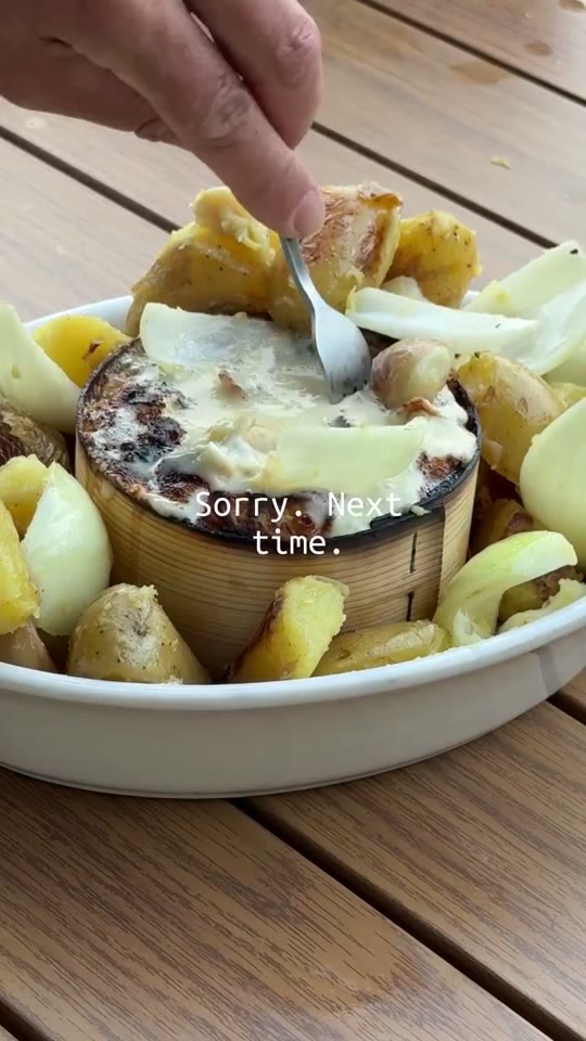 Vacherin Mont d'Or with Crispy Potatoes and Onions