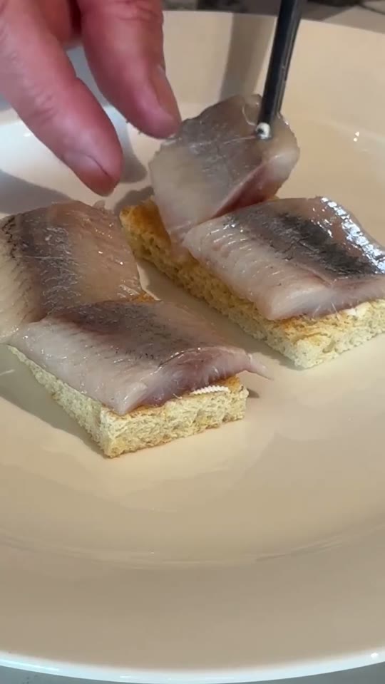 Wasabi Mousse on Dutch Herring