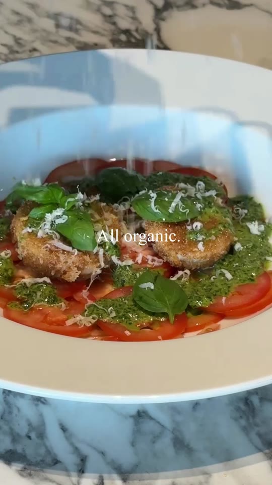 Tomato Carpaccio with Crispy Fried Mozzarella