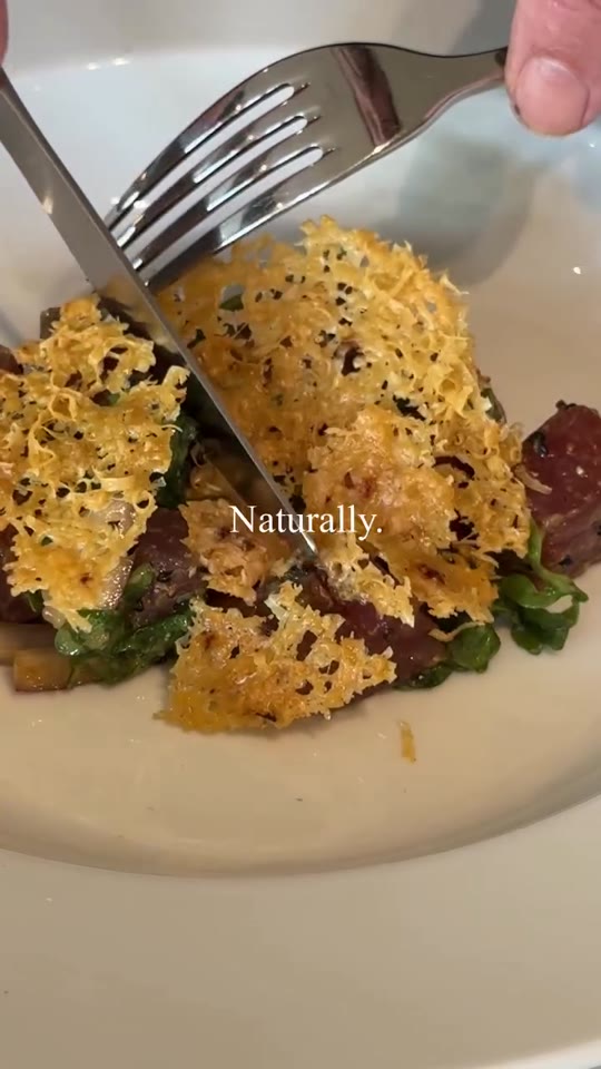 Marinated Tuna Sashimi with Parmesan Crisp