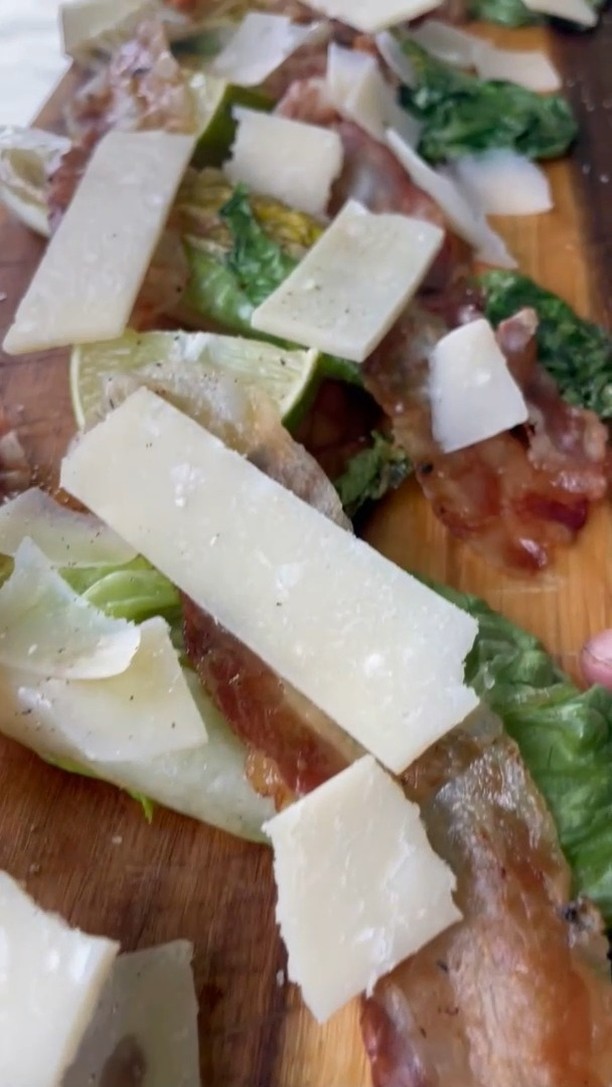 Grilled Caesar Salad with Pancetta