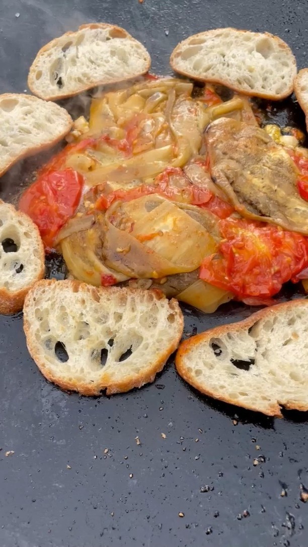 Organic Grilled Eggplant Bruschetta
